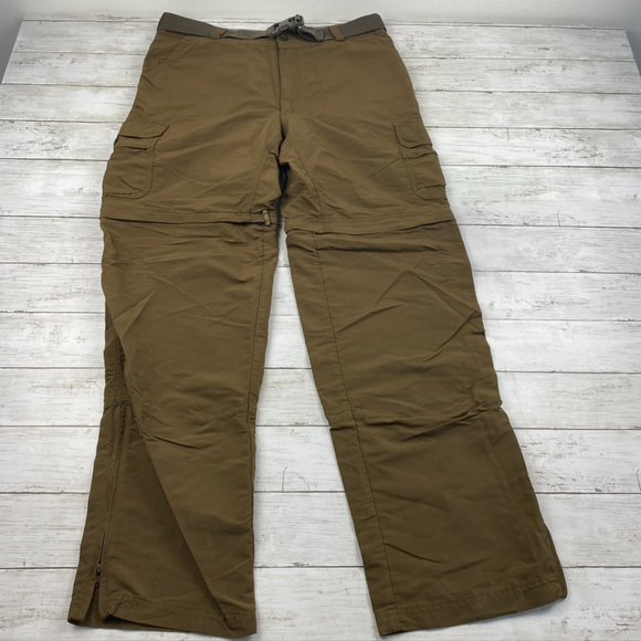 Cabela's Pants Cabelas Convertible Pants Cargo Zipper Hiking Brown